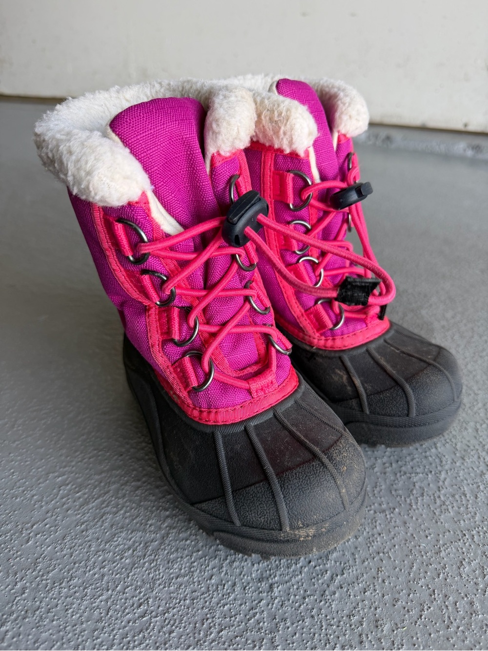 Sorel Kids Pink and Black Snow Boots